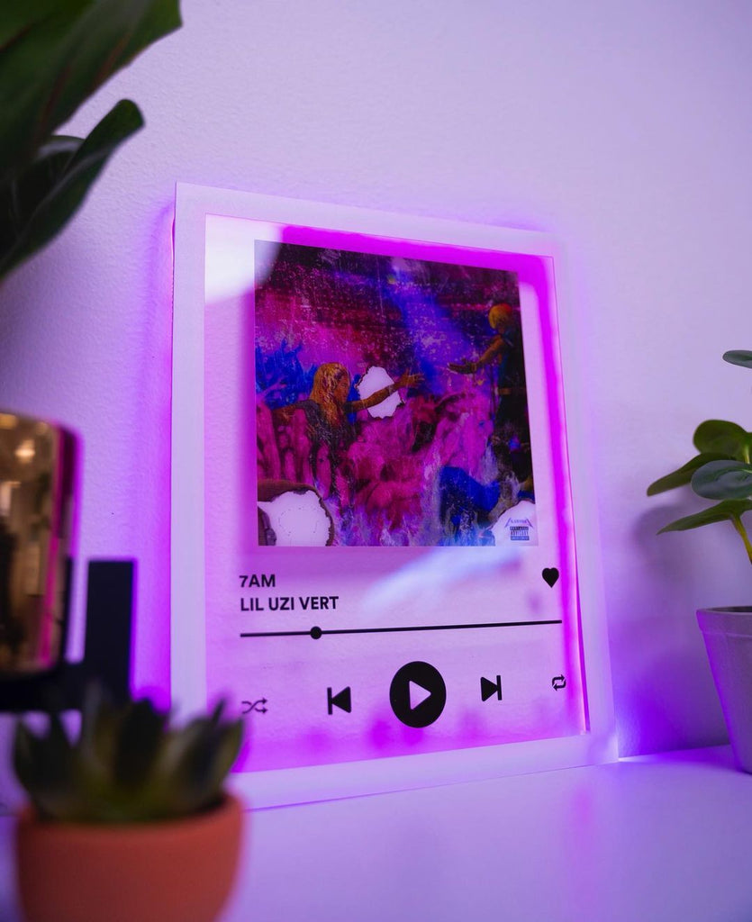 Custom Neon Acrylic Song Plaque
