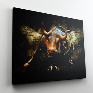 Bullish Black - Modern Canvas Wall Art