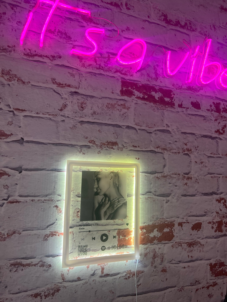 Custom Neon Acrylic Song  Plaque ( scan Spotify/YouTube)