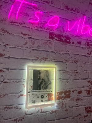 Custom Neon Acrylic Song  Plaque ( scan Spotify/YouTube)