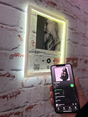 Custom Neon Acrylic Song  Plaque ( scan Spotify/YouTube)