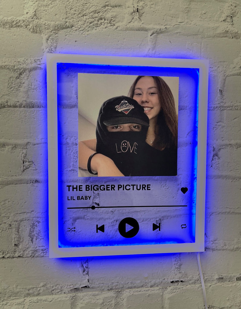 Custom Neon Acrylic Song Plaque