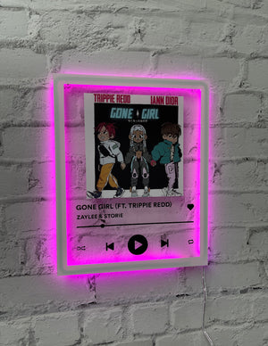 Custom Neon Acrylic Song Plaque