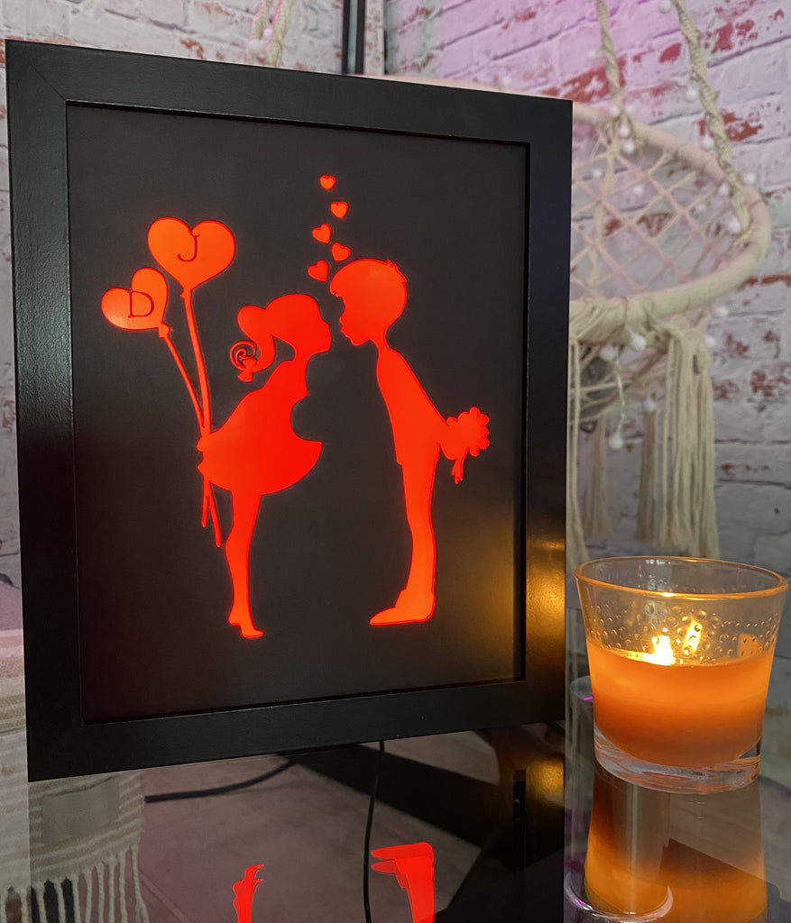 LED Color Changing Cut Out Framed Art (Personalized)