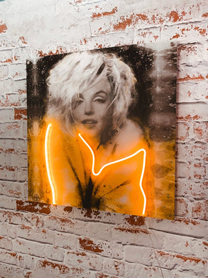 Marilyn Monroe Acrylic Art w/ Neon Accent