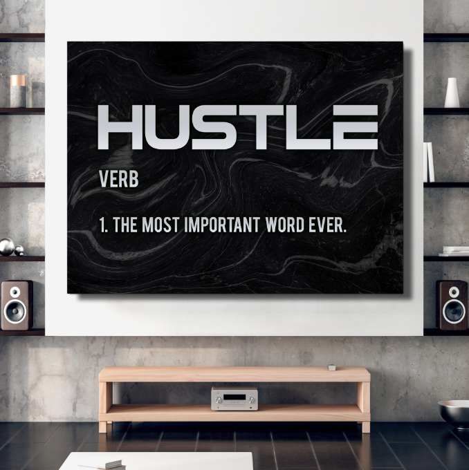 Hustle - Modern Canvas Wall Art