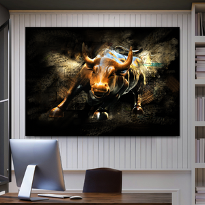 Bullish Black - Modern Canvas Wall Art