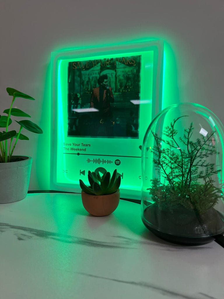 Custom Neon Acrylic Song  Plaque ( scan Spotify/YouTube)