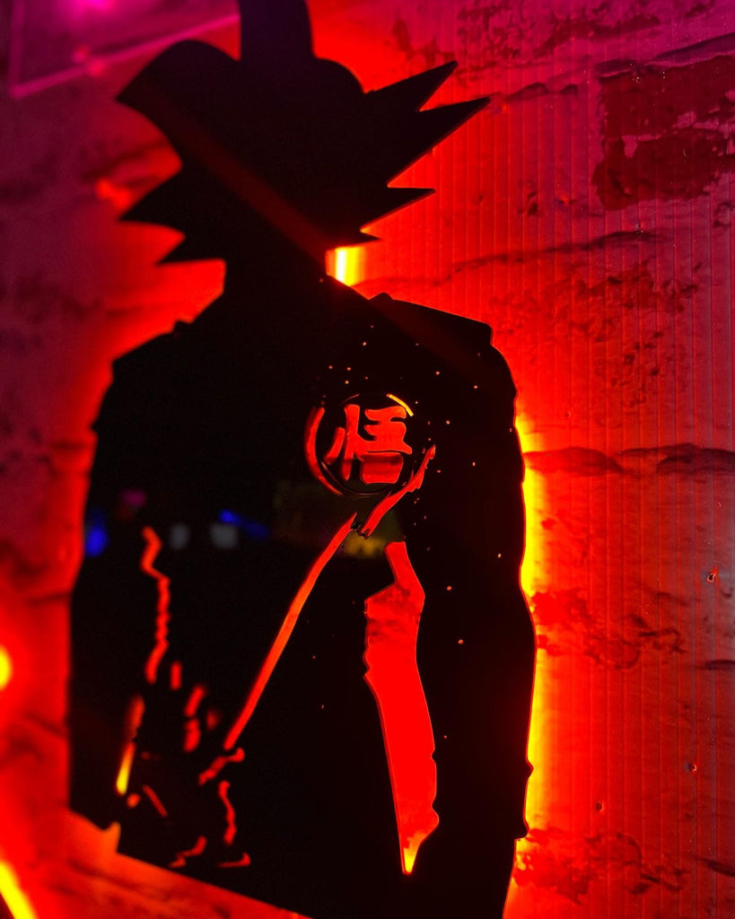 Goku / Kid Goku Dragon Ball Z Anime Black Acrylic wall Decor   Neon Light