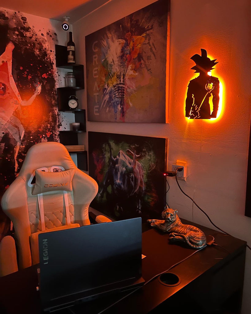 Goku / Kid Goku Dragon Ball Z Anime Black Acrylic wall Decor   Neon Light