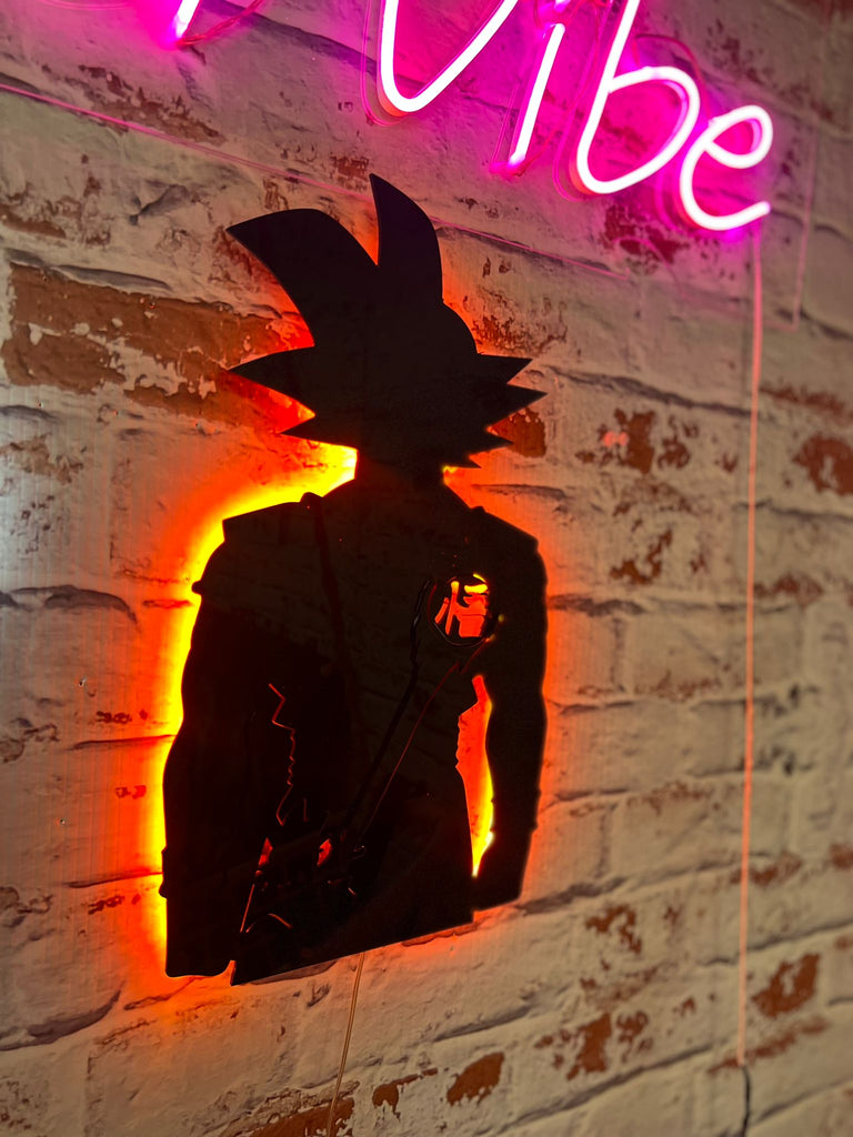 Goku / Kid Goku Dragon Ball Z Anime Black Acrylic wall Decor   Neon Light