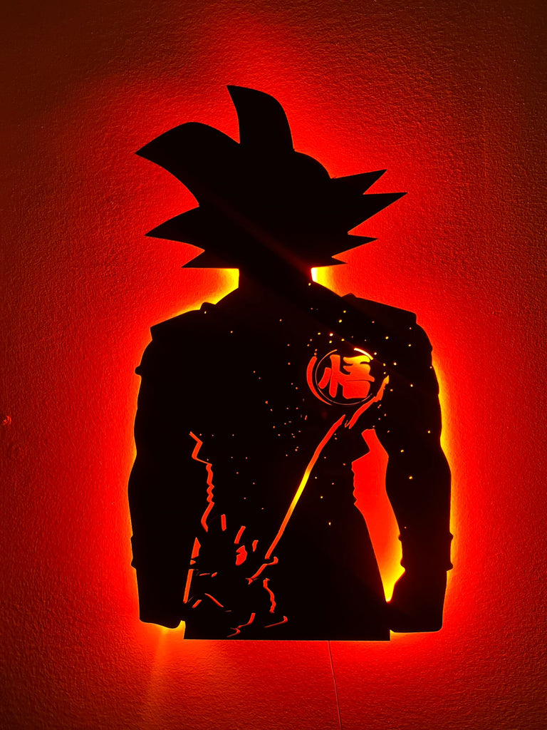 Goku / Kid Goku Dragon Ball Z Anime Black Acrylic wall Decor   Neon Light