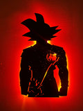 Goku / Kid Goku Dragon Ball Z Anime Black Acrylic wall Decor   Neon Light