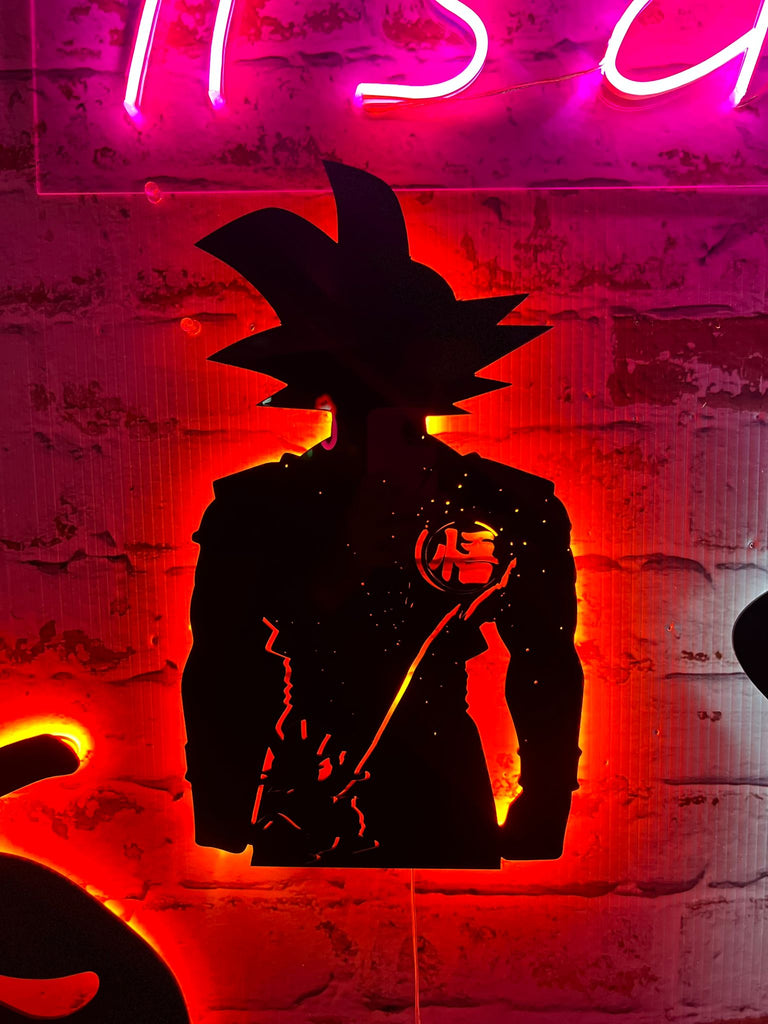 Goku / Kid Goku Dragon Ball Z Anime Black Acrylic wall Decor   Neon Light