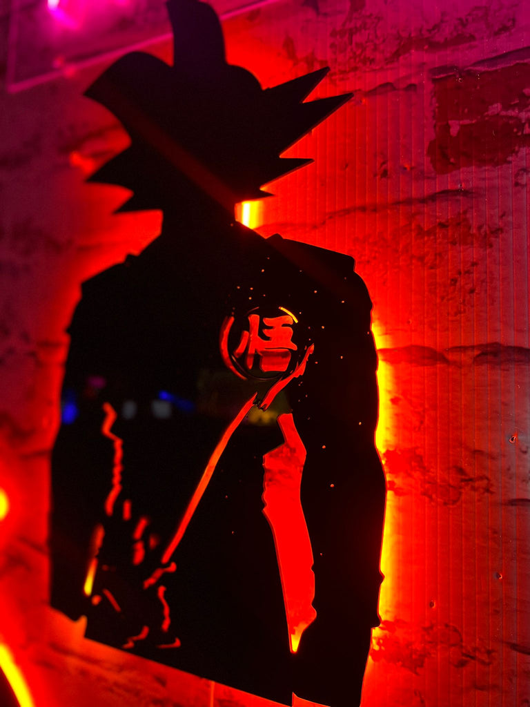 Goku / Kid Goku Dragon Ball Z Anime Black Acrylic wall Decor   Neon Light