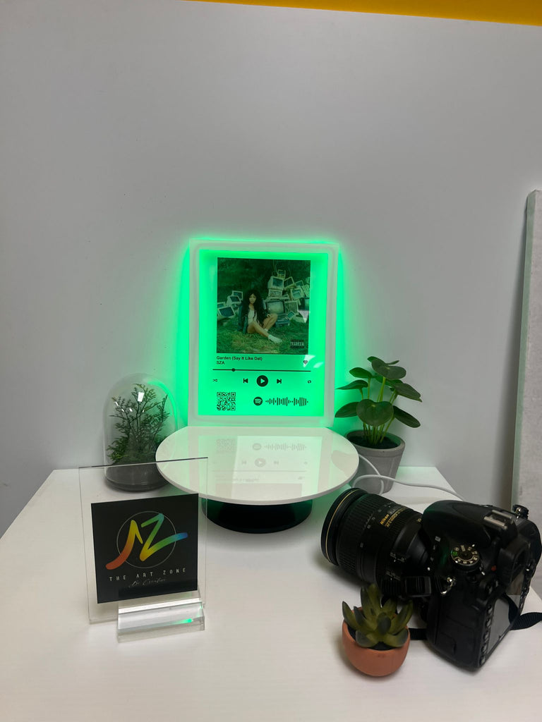 Custom Neon Acrylic Song Plaque with QR code