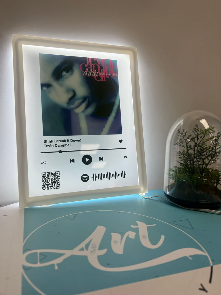 Custom Neon Acrylic Song Plaque with QR code