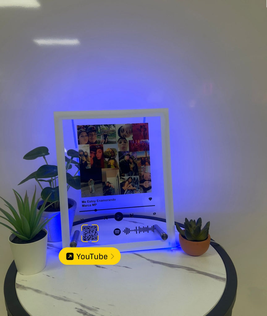 Custom Neon Acrylic Song Plaque with QR code