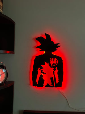 Goku / Kid Goku Dragon Ball Z Anime Black Acrylic wall Decor   Neon Light
