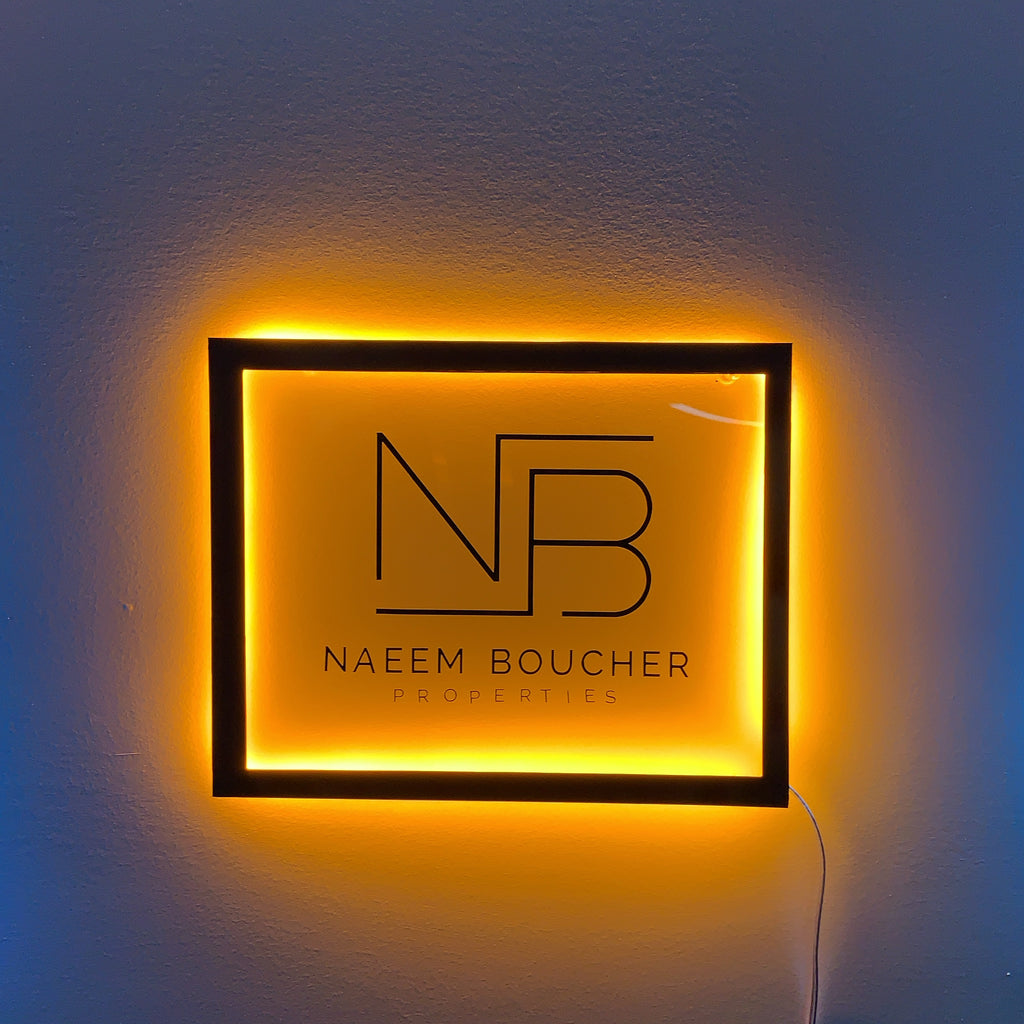 Custom Neon Acrylic Logo Plaque