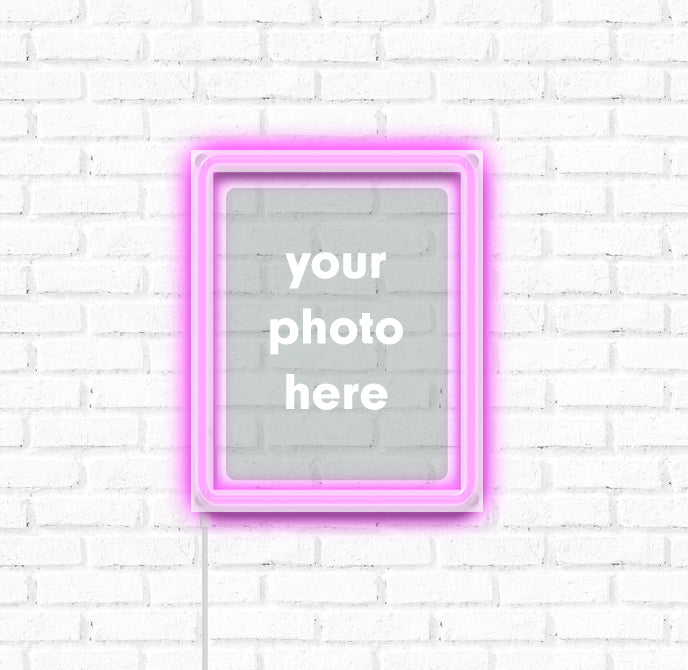 Custom Neon Acrylic Photo Plaque