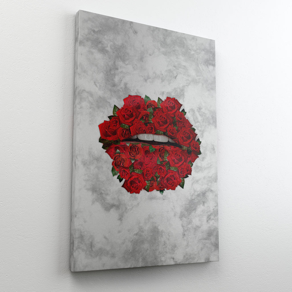 Rose Lips - Modern Canvas Wall Art