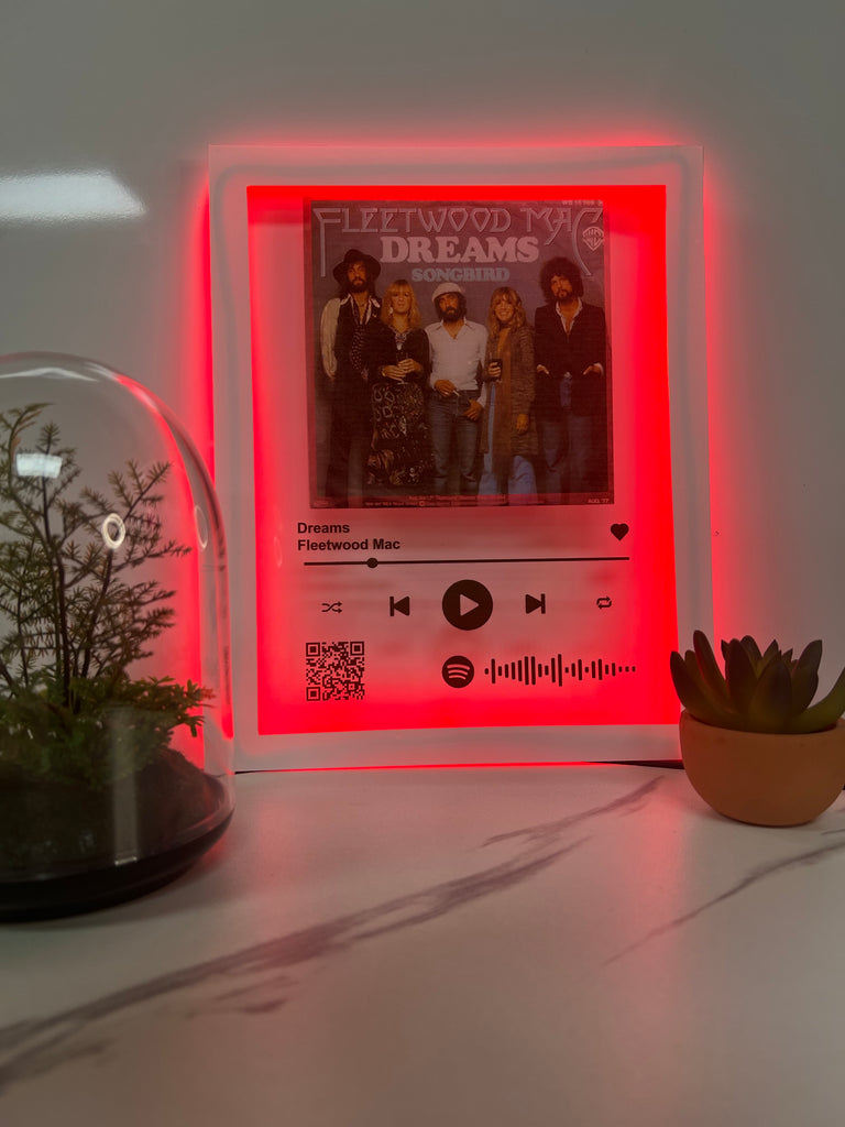 Custom Neon Acrylic Song  Plaque ( scan Spotify/YouTube)