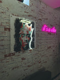 Tupac Acrylic Art w/ Neon Accent
