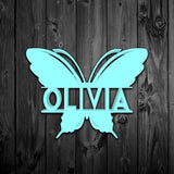 Butterfly name sign