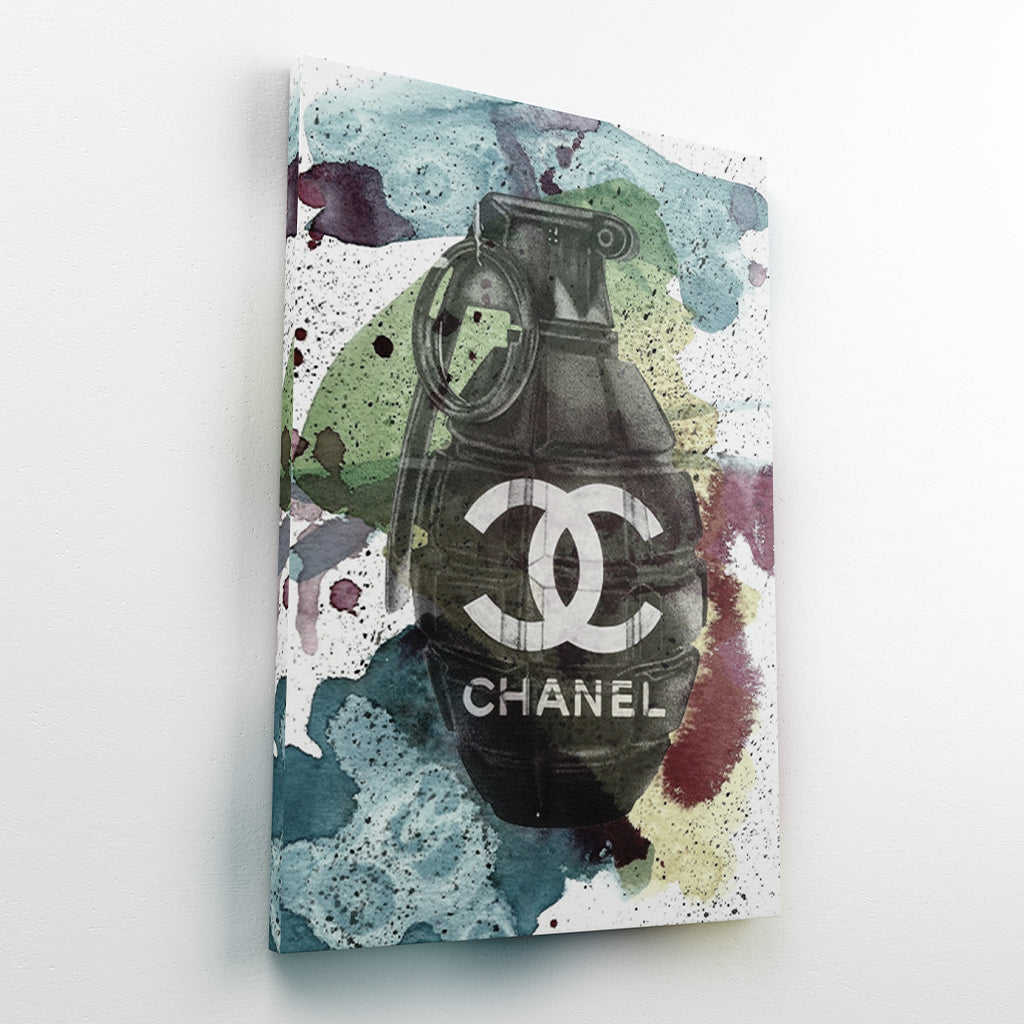 chanel poster - chanel print - chanel inspired - CC dripping pearl