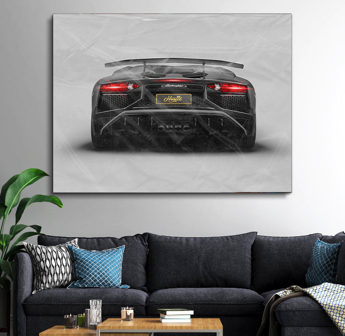 Lamborghini Hustlin' - Modern Canvas Wall Art