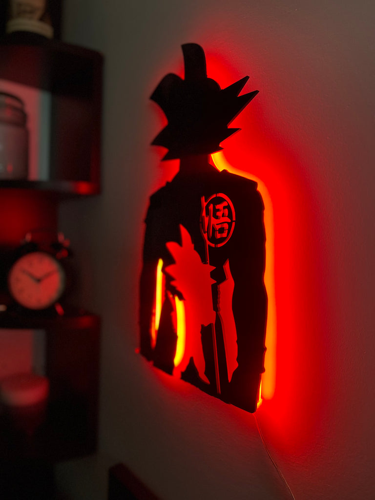 Goku / Kid Goku Dragon Ball Z Anime Black Acrylic wall Decor   Neon Light